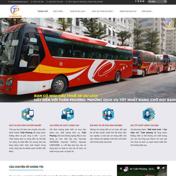 Theme wordpress dịch vụ cho thuê xe