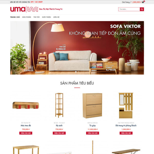 Theme wordpress nội thất xinh